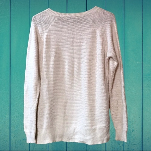 Madewell White Long Sleeve Textured Top - Picture 3 of 3